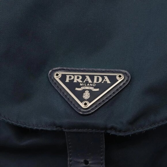 PRADA Backpack Nylon Navy Silver Auth BA6876 - Picture 13 of 16
